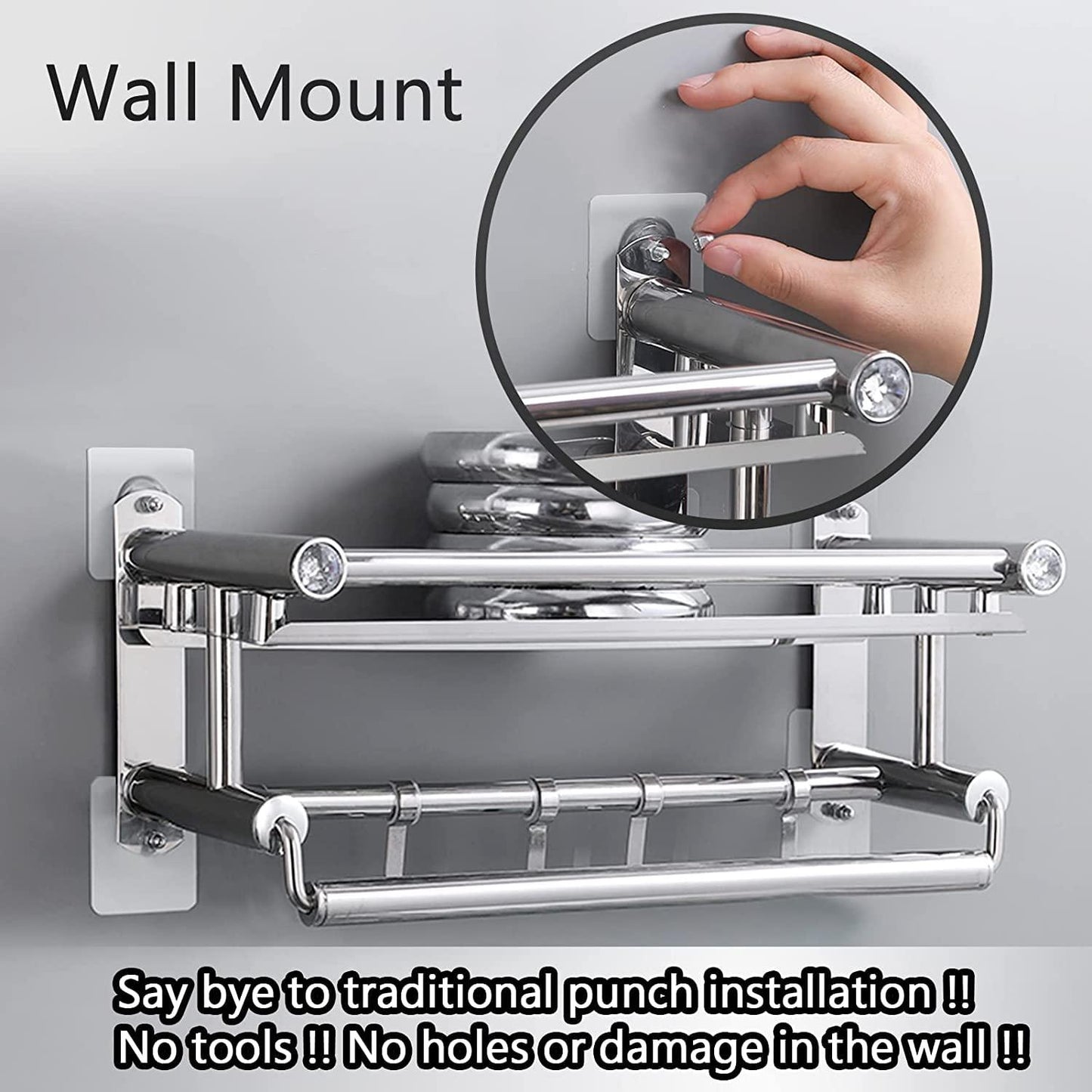 Adhesive Wall Screws Hanging Nails, No-Drilling | Waterproof | Screw Free Stickers for Hanging (10 Pcs)