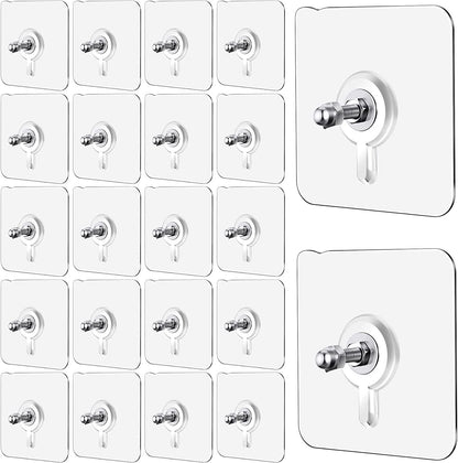 Adhesive Wall Screws Hanging Nails, No-Drilling | Waterproof | Screw Free Stickers for Hanging (10 Pcs)