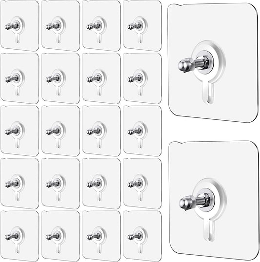 Adhesive Wall Screws Hanging Nails, No-Drilling | Waterproof | Screw Free Stickers for Hanging (10 Pcs)