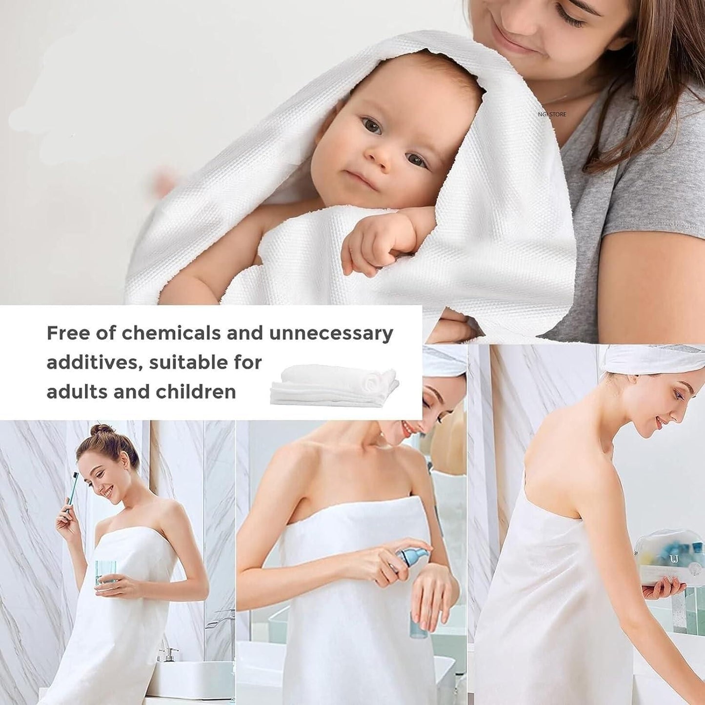Compressed Bath Towel Tablets (10Pcs)