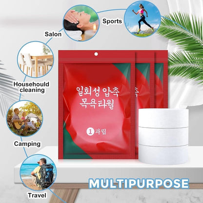 Compressed Bath Towel Tablets (10Pcs)