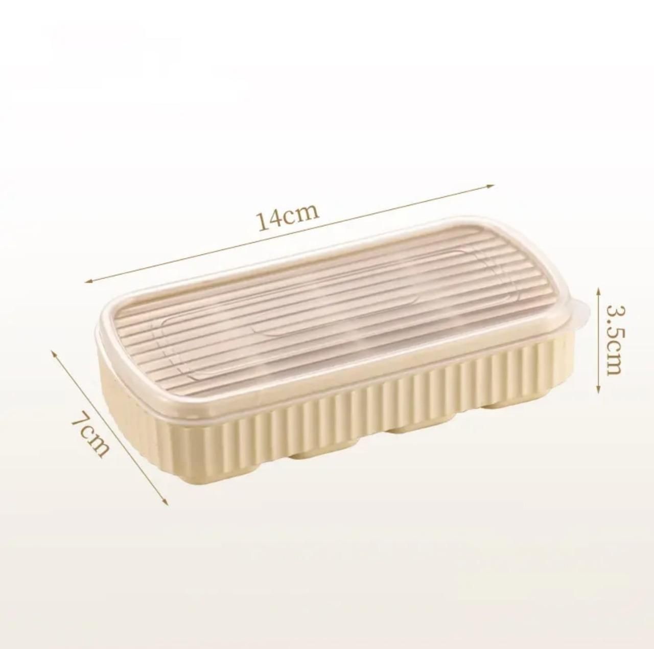 Compact Silicone Ice Cube Mold with Secure Lid