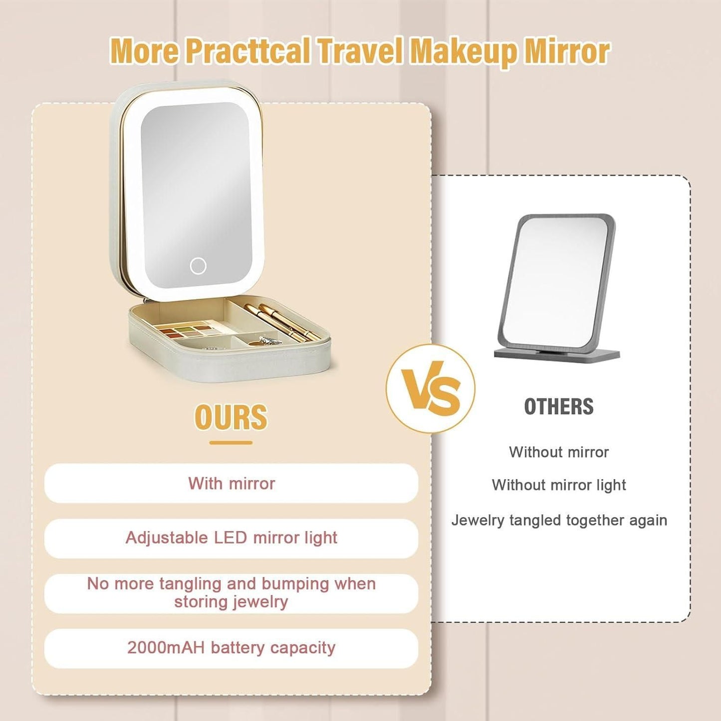 High Tech Jewellery Box with LED Mirror